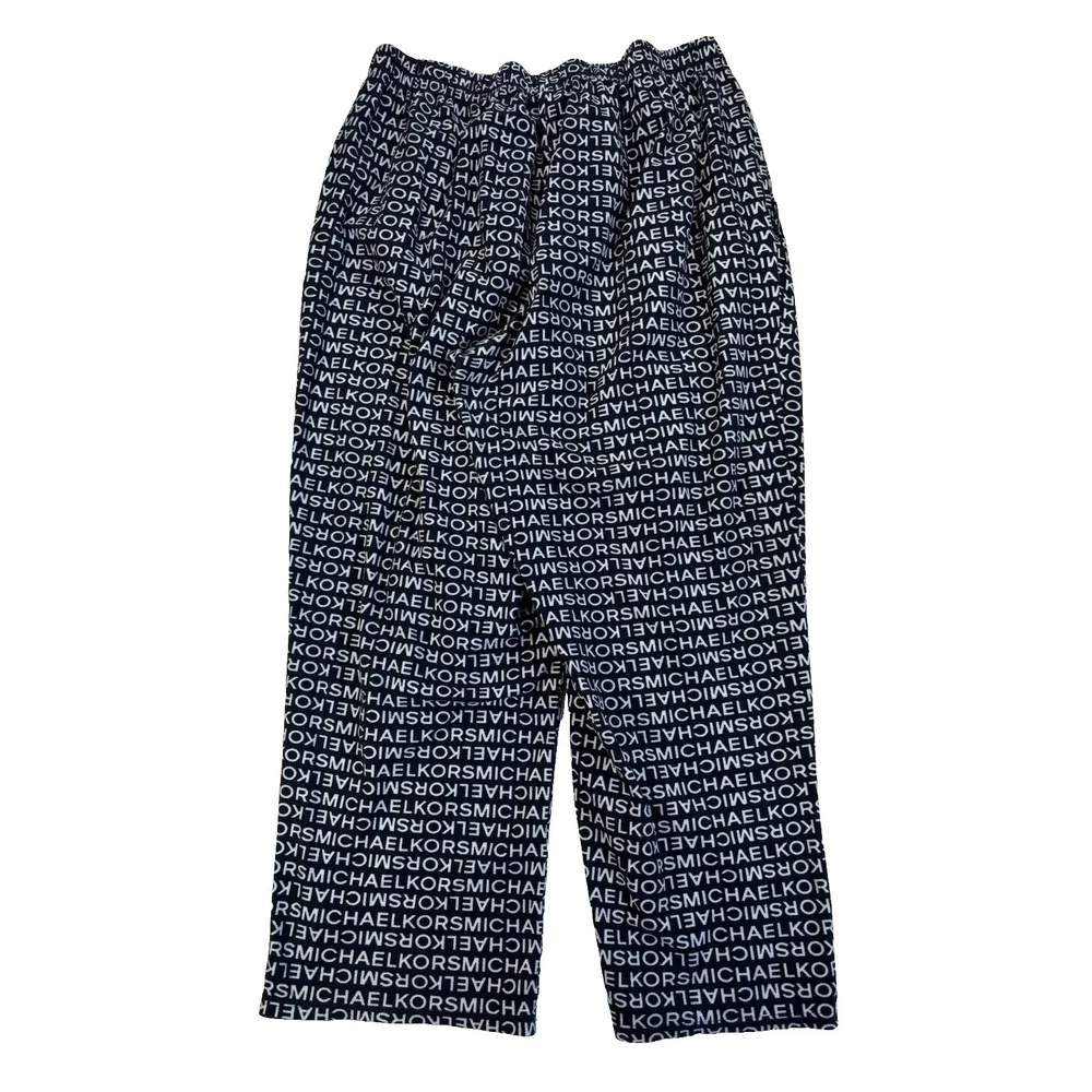 Michael‎ Kors Men's Lg Blue Soft Fleece Pajama Lounge Pants Cabincore Cozy
